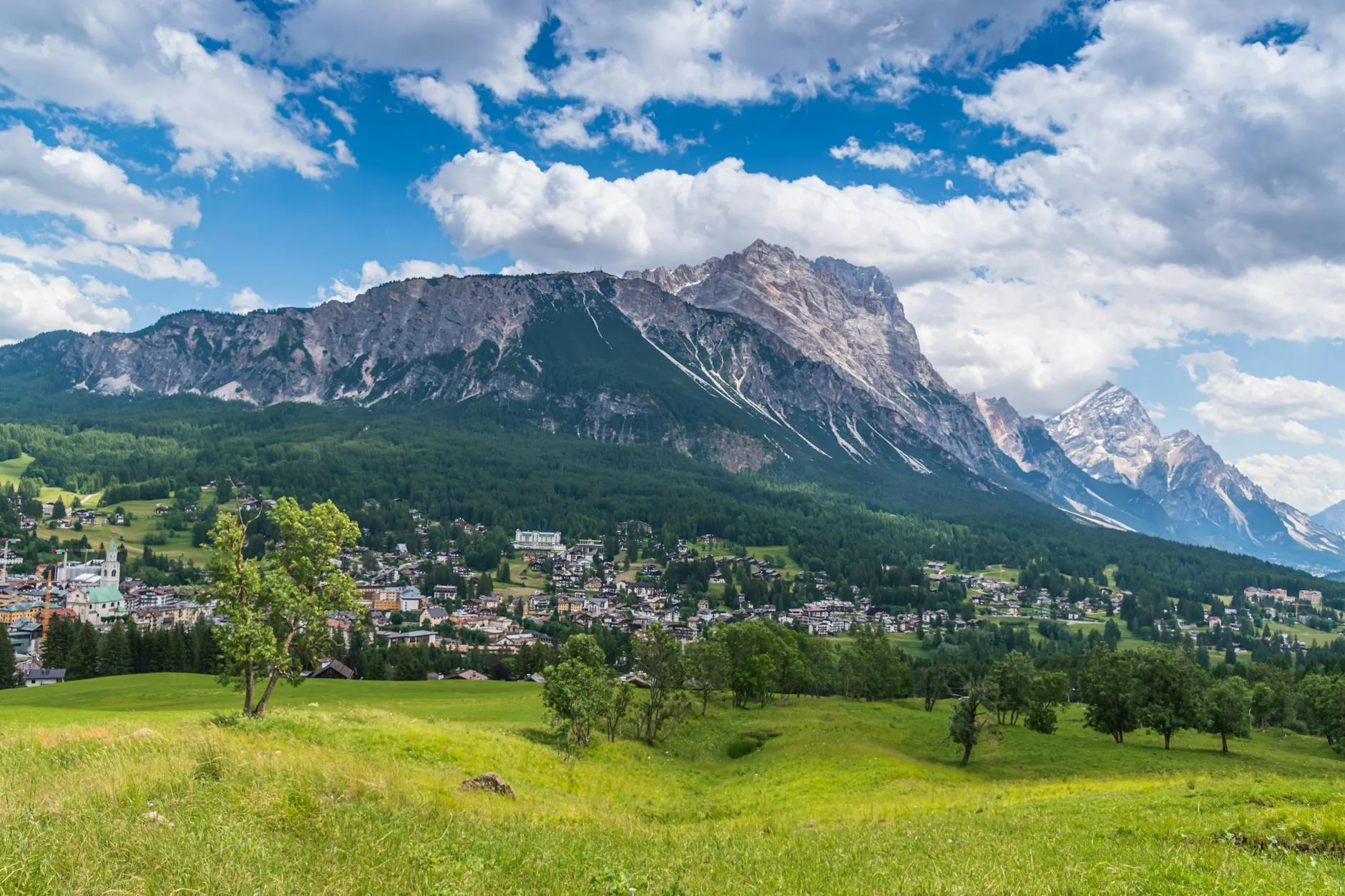 Le centre de Cortina : luxe et animation