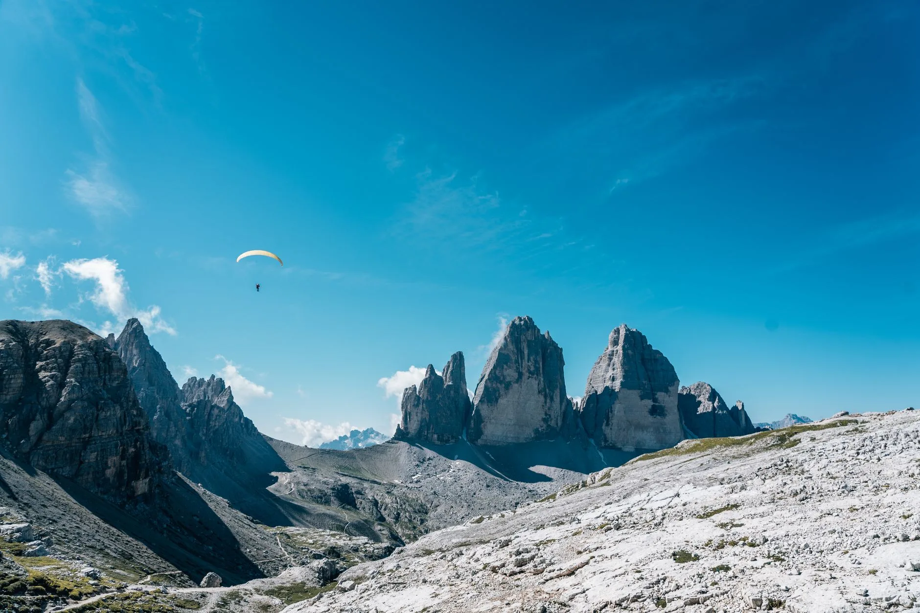 Parapente et environnement dans les Dolomites